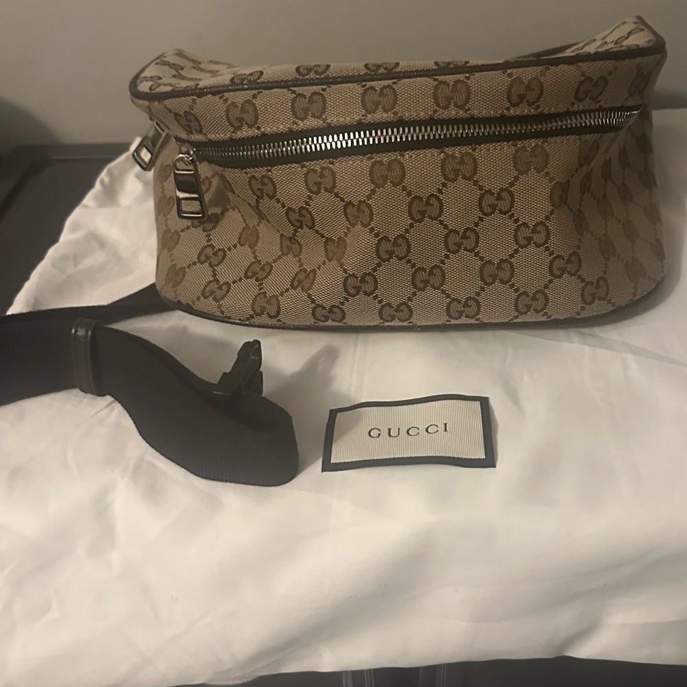 Gucci Brown Monogram Belt Bag